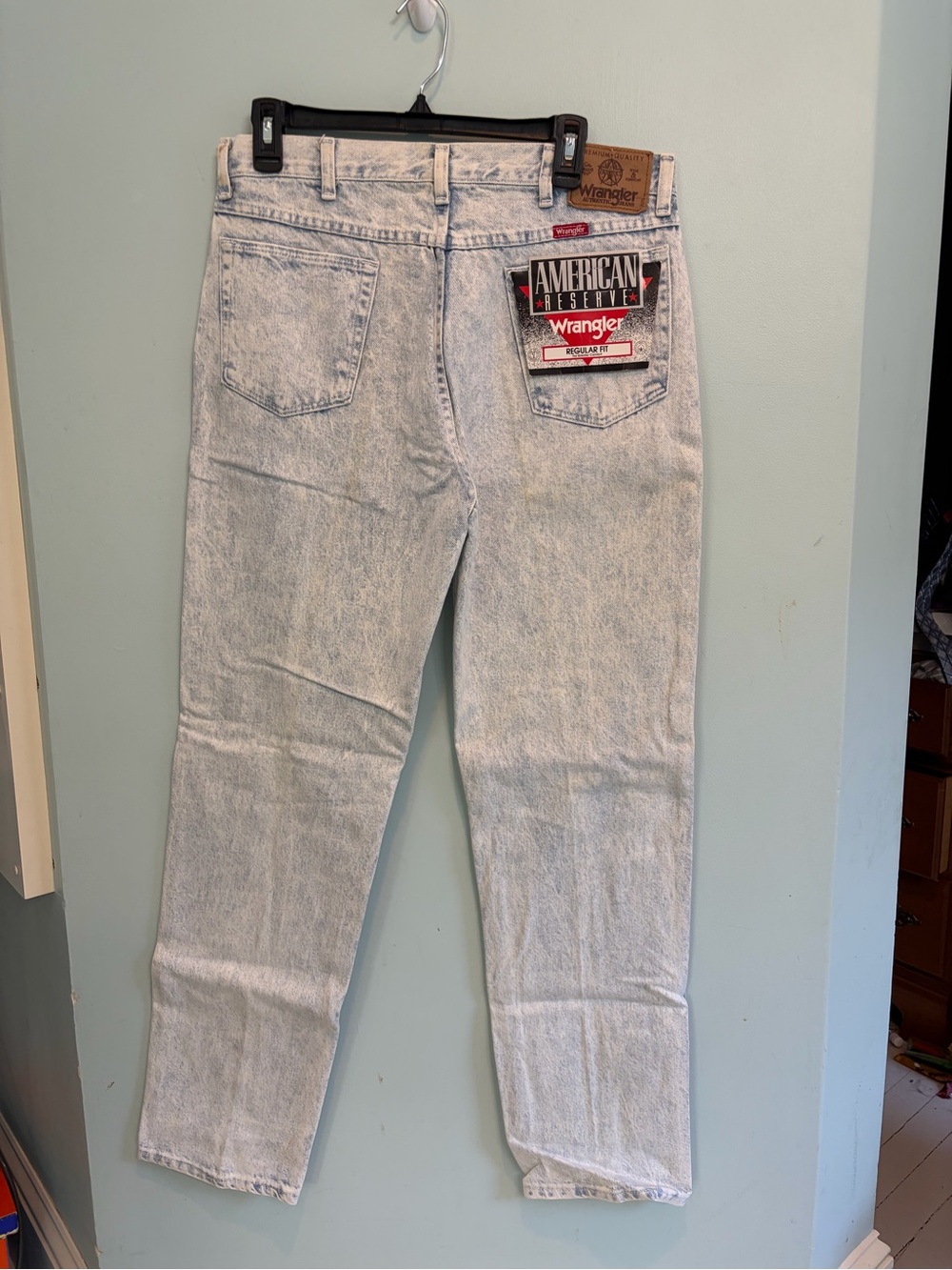 NWT/NOS 90s acid wash men’s Wrangler straight fit jeans 34x32